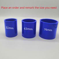 1 vnt. Tiesus silikoninis žarnos jungiklis 51 mm 63 mm 76 mm 57 mm 89 mm Universalus 51mm mėlyna