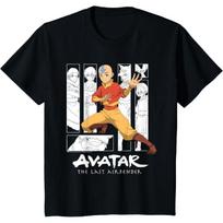 Kids Avatar The Last Airbender Aang Character Montage Kids T-Shirt S juoda