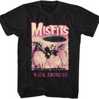 Misfits T Shirt Walk Among Us Adult Black Short Sleeve American Punk Rock Band Retro Style Graphic Tees S juoda