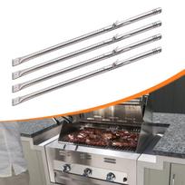 4x nerūdijančio plieno kepsninės degiklio vamzdeliai BBQ dalys lengvi aukštai temperatūrai atsparūs dujoms gray