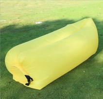 Lazy Inflatable Sofa Outdoor Portable Beach Air Sofa Folding Camping Inflatable Sofa Bed Sleeping Bag Single Person geltona