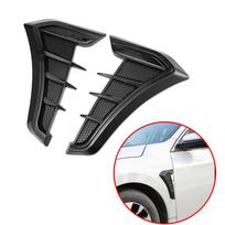 Universalios automobilio sparno šoninės oro ventiliacijos įsiurbimo grotelės lipdukas apdailos dangtelis dekoracija blizgi juoda / karbonas Glossy Black