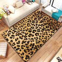 Leopard Print Carpet Mat Rug Gold Black Animal Pattern Fashion Modern Wildlife Home Decoration Floor Mat Carpets for Living Room 40x60cm