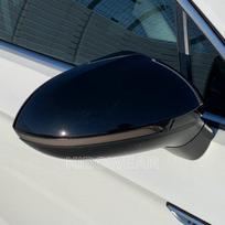 2 vnt. juodi šoninio veidrodėlio dangteliai VW Passat B8 Variant Arteon 2016 2017 2018   (Blizganti perlinė juoda) dėl No hole