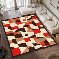 Mid Century Carpet Modern Geometric Rugs Anti Slip Machine Washable Carpet Bedroom Living Room Bathroom Dormitories Floor Mat 40x60CM