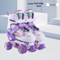 Children's Double Row Roller & Ice Skates for Beginners — Boys & Girls Inline & Toddler Skates M (Adjustable for sizes 32-37)
