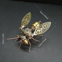 1 Steampunk Mechanical Bee 3D Metal Model, Mechanical Punk Style Assembled Model Kit