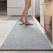 Neaustinis virtuvės kilimėlis - Itin ilgas aliejų sugeriantis grindų kilimėlis, neslystantis ir draugiškas odai, minimalistinio dizaino virtuvei 45x120cm (1pcs) gray
