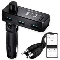 JAPAN AVE.@ JA998 Patented FM Transmitter, Bluetooth 4.2, High Sound Quality (Built-In ATS Chip), Cigarette Socket, Free SmartBC App Included One size