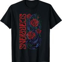 Oficialus Scorpions juodosios baladės marškinėlis S juoda