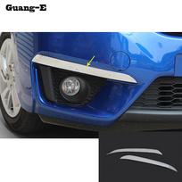 Automobilio priekinio rūko žibinto lempos rėmas lazdelė ABS chromuota apdailos panelė rėmas gaubtai antakiai 2 vnt. Honda Fit Jazz 2014 2015 2016 Style 3