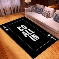 Ace of Hearts Poker Card Pattern Carpet for Living Room Non-Slip Bedroom Bedside Sofa Area Rug Soft Indoor Floor Mat Home Decor 40x60cm