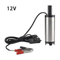 12v/24v nuolatinės srovės elektrinis panardinamas siurblys kuro perkėlimo siurblys nerūdijančio plieno korpusas 33l/min siurbimui 12v6.4A,19mm51mm