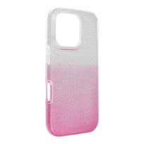 SHINING Case for iPhone 16 Pro, transparent pink