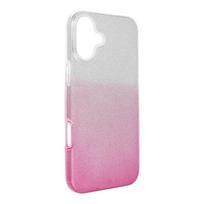 SHINING Case for iPhone 16 Plus, transparent pink