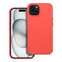 SILICONE case for iPhone 15 in peach