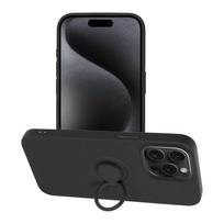 SILICONE RING case for iPhone 15 Pro Max, black