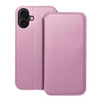 Dual-Pocket Book Case for iPhone 16 Plus, light pink
