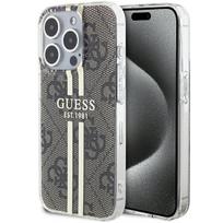 GUESS case for IPHONE 15 Pro GUHCP15MH4PSEGW (4G Gold Stripe) - brown