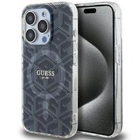 GUESS case for IPHONE 15 Pro Max compatible with MagSafe GUHMP15XHGCUSTGK (IML GCUBE) - Black