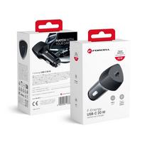 FORCELL F-ENERGY Carbon CC50-1C Car Charger, Type C, PD 3A, 20W, Black