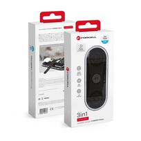 Forcell F-Energy Ellipse 3-in-1 Wireless Charger, Compatible with Apple Qi and QC, 15W, Black