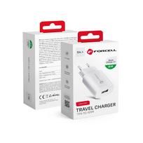 FORCELL F-ENERGY TFK-TC-1099 travel charger, USB A, QC3.0, 2.4A, 18W, white