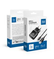 BLUE STAR travel charger 2A 10W USB A + USB A to Type C cable TFK-TC-1100B, black
