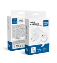 BLUE STAR LITE travel charger 1A 5W USB A + USB A to Lightning cable TFK-TC-1095B, white