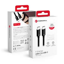 FORCELL F-ENERGY C338 cable, Type C to Type C, PD, QC4.0, 3A, 60W, 1.5 m, black