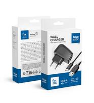 BLUE STAR LITE travel charger 2A 10W USB A + USB A to Type C cable TFK-TC-1095B, black