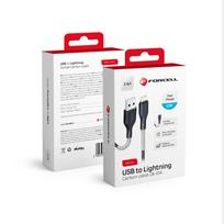 USB Cable A to Lightning Forcell F-Energy 2.4A 12W Carbon 1 m CB-01A black