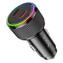 Hoco 2 x USB-C QC PD 50W NZ14B Black Car Charger