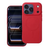 SILICONE MAG COVER (large opening) case compatible with MagSafe for IPHONE 17 Pro, red