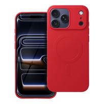 SILICONE MAG COVER (large opening) case compatible with MagSafe for IPHONE 17 Pro Max, red