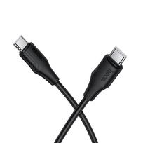 Silicone USB-C to USB-C Cable, Hoco, 3A, 60W, 1 m, Black, X124
