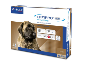 Virbac Effipro Duo 402 mg/120 mg užlašinamasis tirpalas dideliems šunims (40-60 kg)