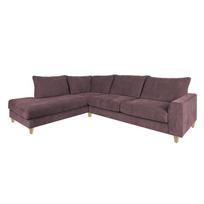 Kampinė sofa LAYLA LC, pilkšvai rožinė