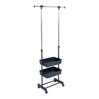 Drabužių pakaba FERGUS 47-77x29x92-165cm, juoda