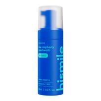 hismile Blue Raspberry Foam Mouthwash Mėlynųjų aviečių skonio putojantis burnos skalavimo skystis, 45ml