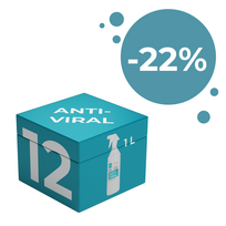 Anti-Viral 2-in-1 giluminis valiklis ir dezinfekavimo priemonė, 1L (Pakuotės dydis: Rinkinys po 12 / Pilna dėžė)