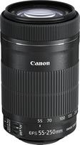 "Canon" EF-S 55-250 mm 1:4-5.6 IS STM teleobjektyvas (58 mm filtro sriegis), juodas