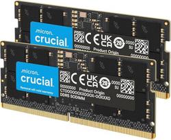 "Crucial" DDR5 RAM 128GB rinkinys (2x64GB) 5600MHz SODIMM atmintis nešiojamiesiems kompiuteriams, mini kompiuteriams (taip pat 5200MHz / 4800MHz) CL46 - CT2K64G56C46S5