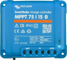 "Victron Energy SmartSolar MPPT 75V 15 Amperų 12/24 V saulės įkrovos valdiklis (Bluetooth)