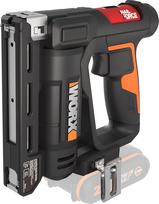 "WORX NailForce" 20 V akumuliatorinis vinių kaliklis ir segiklis WX843.9 - 15 mm vinių ir iki 14 mm segtukų - paprastas įkrovimas - 60 vinių per minutę šūvių seka - be akumuliatoriaus ir įkroviklio - suderinamas su "PowerShare