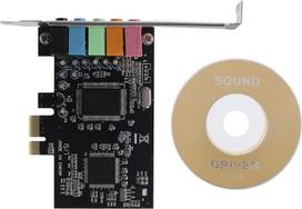 500154344 Vidinė garso plokštė 5.1, tinkanti žemo profilio laikikliui Garso plokštė PCI-E Stereo 3D lustas CMI8738 32/64 bitų PCI