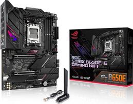ASUS ROG STRIX B650E-F Gaming WiFi pagrindinė plokštė AMD AM5 lizdas (Ryzen 7000, ATX, DDR5 atmintis, 12+2 maitinimo pakopos, USB 3.2 Gen 2x2 Type-C, PCIe 5.0, Q-Release, WiFi 6E, Aura Sync)