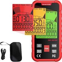 EMF spinduliuotės detektorius, nešiojamasis spinduliuotės detektorius su EF/MF/RF duomenų rodmenimis, rankinis EMF testeris su LED ekranu ir C tipo įkrovimo prievadu, idealiai tinka naudoti namuose ir lauke