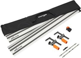 Evolution ST2800-G2 kreipiančiosios bėgeliai diskiniams pjūklams Universalūs tinka daugumai "Makita", "Metabo Bosch", "Festool" gamintojų, 2,8 m (2 x 1400 mm) savaime išsilyginantys jungiamieji bėgeliai, galinių ribotuvų priedai