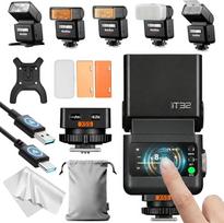 Godox iT32 TTL mini fotoaparato blykstė su "Sony" X5-S trigeriu, 2.4G HSS 1/8000 s blykstė, suderinama su "Sony ZV-E10 a7IV a9III a6400 a6700 a7III a7CII a6000 a7C a6100 a7SIII ZV-E10 II a6500 RX10